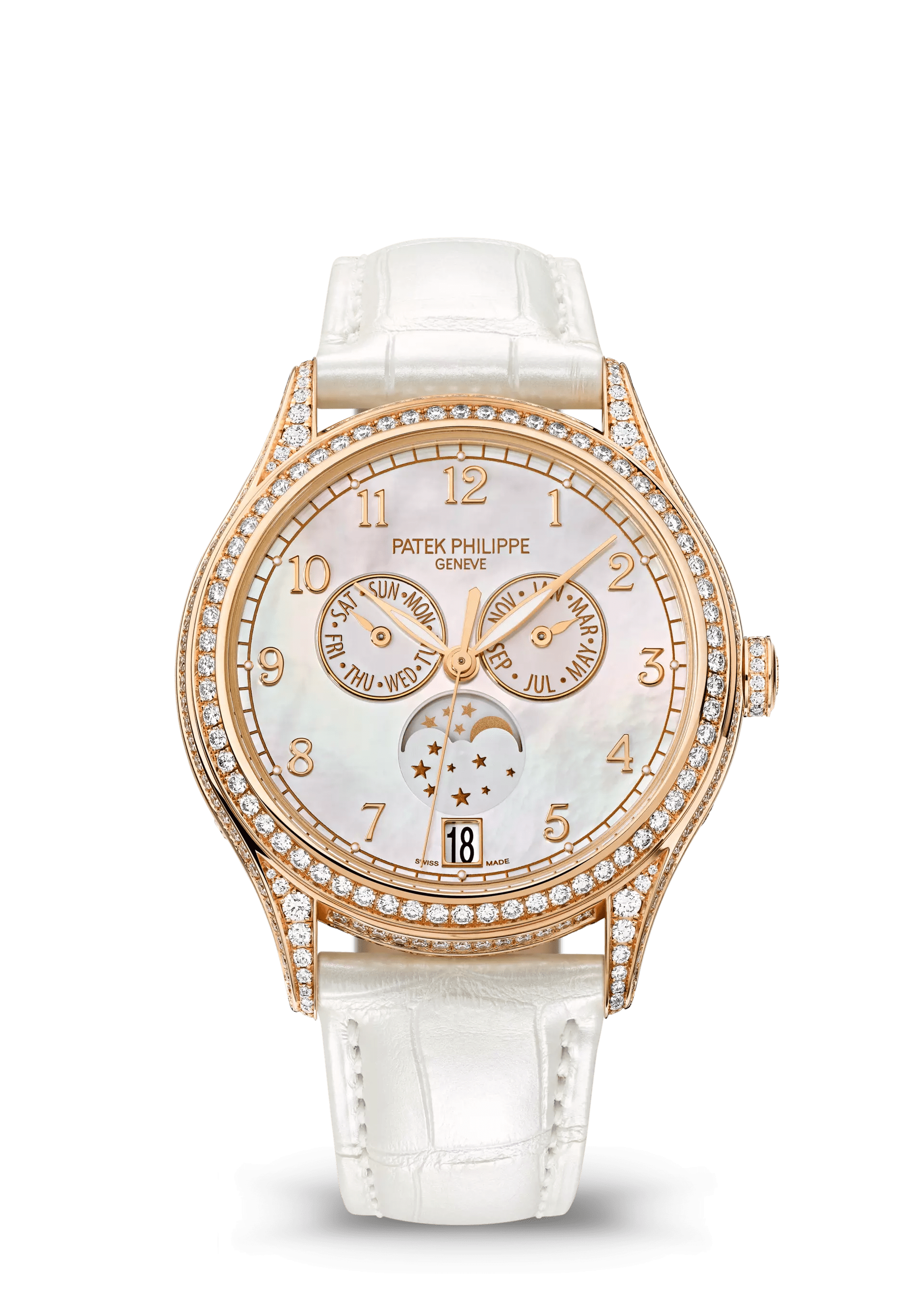 Patek Philippe Complications Annual Calendar, Moon Phases, Joaillerie 4948R-001