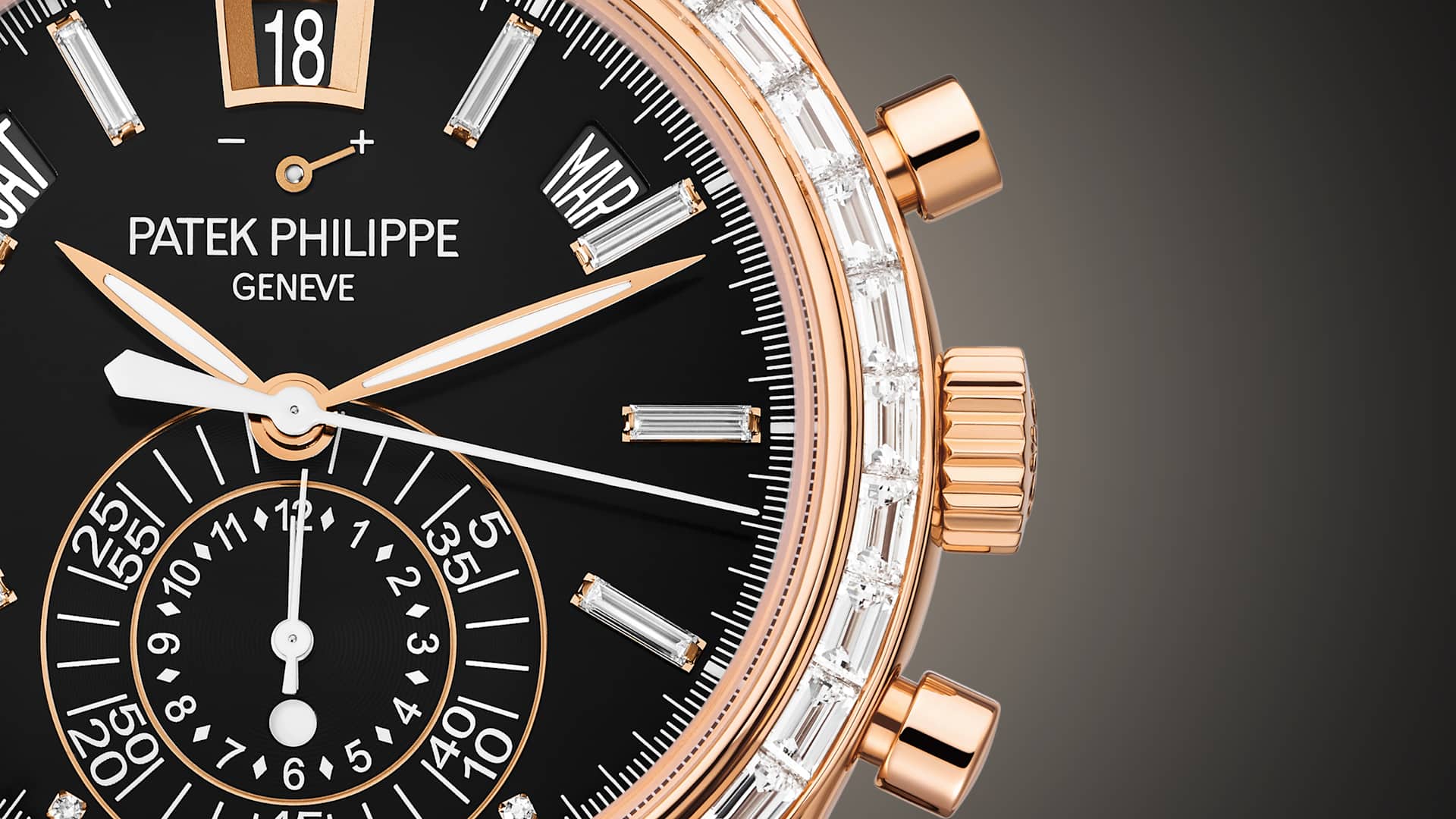 复杂功能系列镶钻玫瑰金计时腕表Ref. 5961R-010 | Patek Philippe