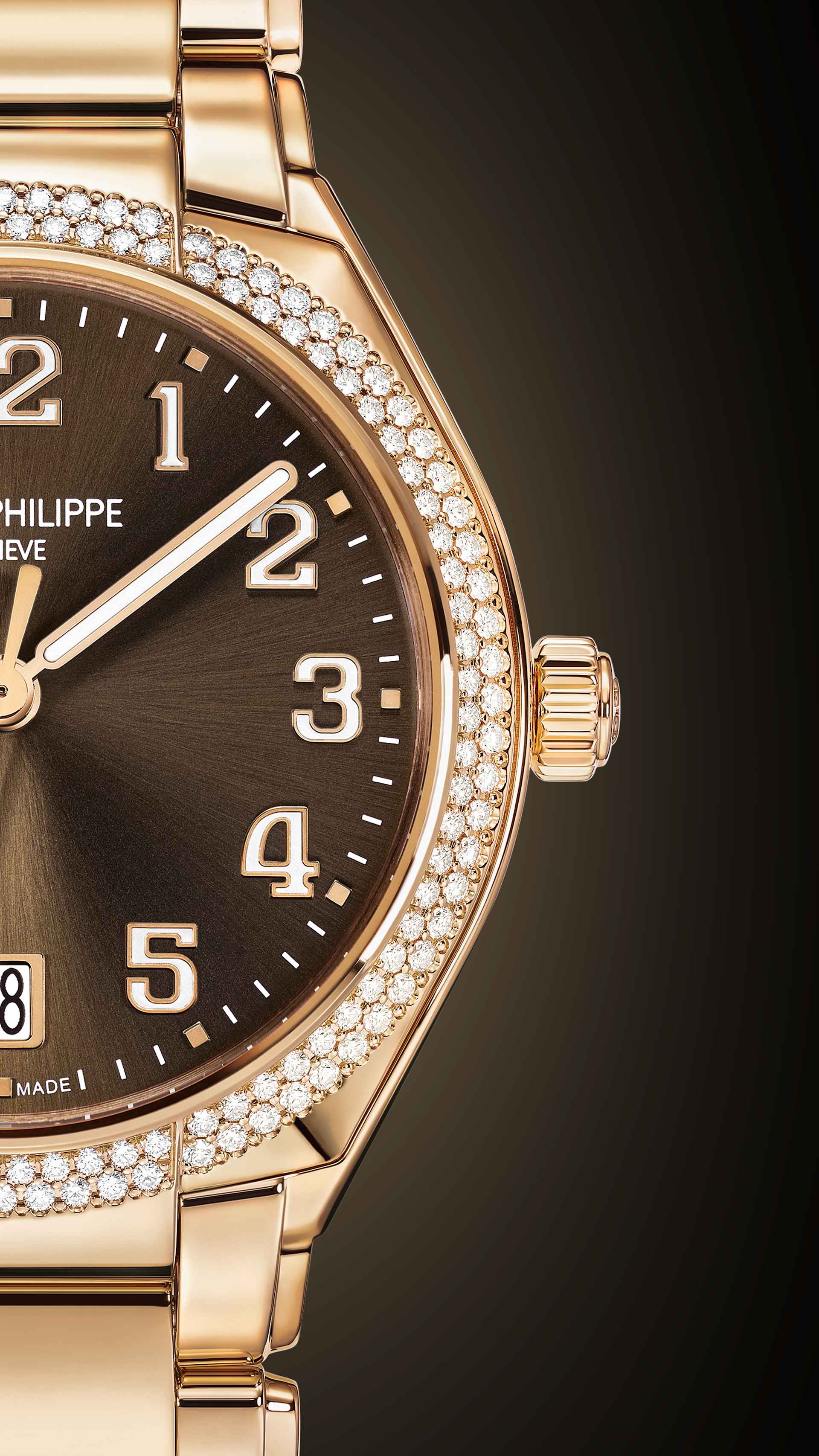Twenty~4 Automatic Rose Gold & Brown Dial ref. 7300/1200R-001