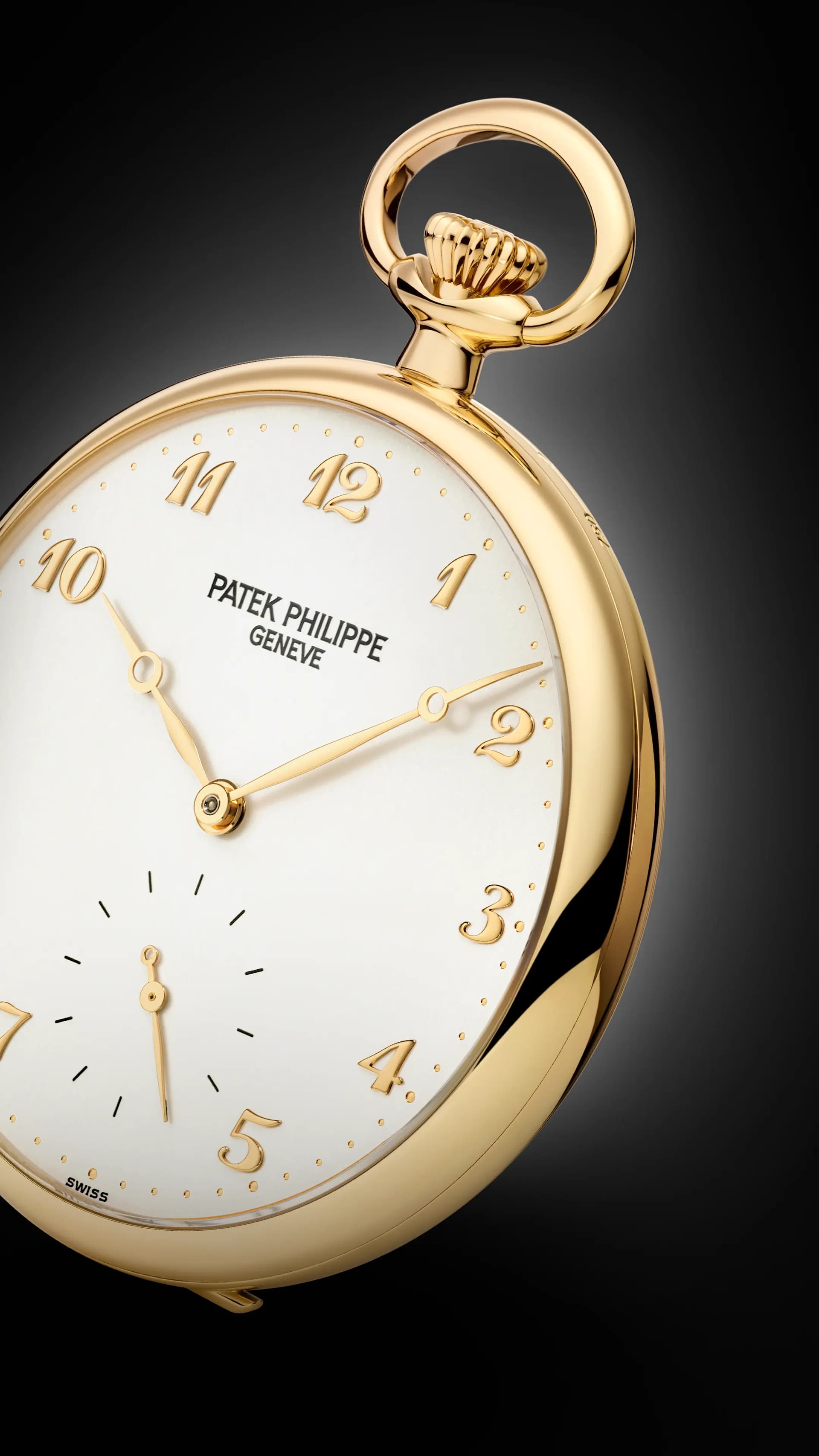 Open-Face Gold Numerals Yellow Gold Pocket Watch ref. 973J-001